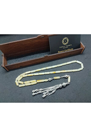 Ahşap Hediye Kutulu Gümüş Püsküllü 10.69 Gr. Kalingrad Rus Kaya Damla Sertifikalı 8560