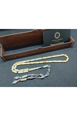 Ahşap Hediye Kutulu Gümüş Püsküllü 9.39 Gr. Kalingrad Rus Kaya Damla Sertifikalı 8559