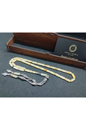 Ahşap Hediye Kutulu Gümüş Püsküllü 9.39 Gr. Kalingrad Rus Kaya Damla Sertifikalı 8559