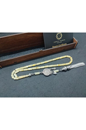 Ahşap Hediye Kutulu Gümüş Püsküllü 9.49 Gr. Kalingrad Rus Kaya Damla Sertifikalı 8555