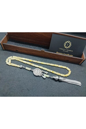 Ahşap Hediye Kutulu Gümüş Püsküllü 9.49 Gr. Kalingrad Rus Kaya Damla Sertifikalı 8555