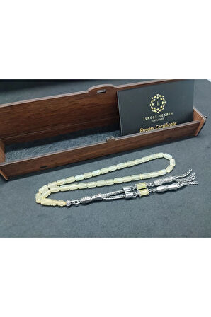 Ahşap Hediye Kutulu Gümüş Püsküllü 7.30 Gr. Kalingrad Rus Kaya Damla Sertifikalı 8553