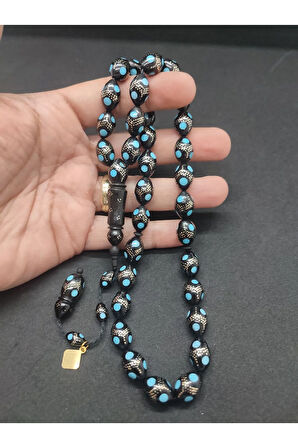 Hakan Kaya Usta Eseri Piramit Model Gümüş Çakımlı Mineli Iri Boy Kuka Sertifikalı 8071