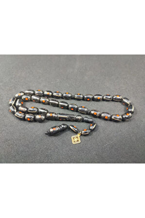 Hakan Kaya Usta Eseri 2'li Gümüş Yarma Gümüş Çakımlı Mineli Inci Siyahı Kuka Sertifikalı 8075