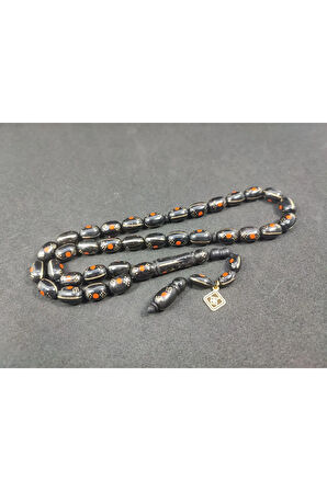 Hakan Kaya Usta Eseri 2'li Gümüş Yarma Gümüş Çakımlı Mineli Inci Siyahı Kuka Sertifikalı 8075