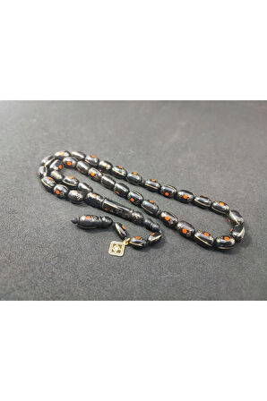 Hakan Kaya Usta Eseri 2'li Gümüş Yarma Gümüş Çakımlı Mineli Inci Siyahı Kuka Sertifikalı 8075