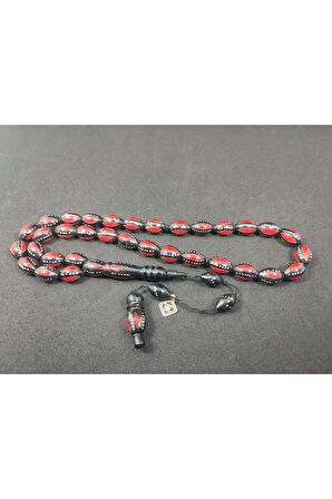 Hakan Kaya Usta Eseri 4'lü Gümüş Yarma Gümüş Çakımlı Mineli Inci Siyahı Kuka Sertifikalı 8076