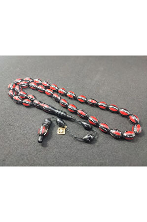 Hakan Kaya Usta Eseri 4'lü Gümüş Yarma Gümüş Çakımlı Mineli Inci Siyahı Kuka Sertifikalı 8076