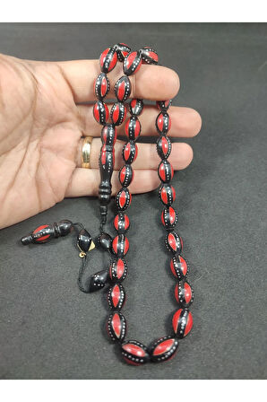 Hakan Kaya Usta Eseri 4'lü Gümüş Yarma Gümüş Çakımlı Mineli Inci Siyahı Kuka Sertifikalı 8076