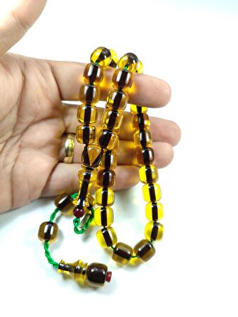 Mahmud Zeyzun Usta İşi İmzalı(İmzası Gümüştür) Sıkma Kehribar Model 2316