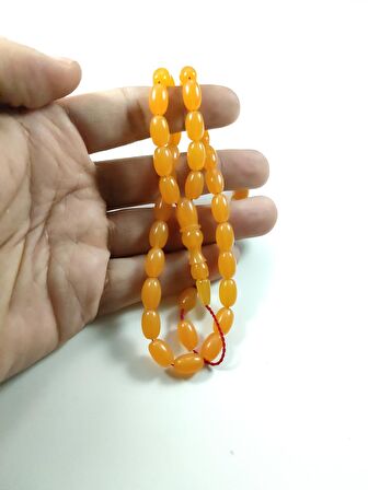 Erkan Çubukçu Usta İşi İmzalı Mühürlü Rengin Zirvesi Bir Sıkma Kehribar