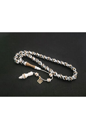 İskeçeli Cemil Usta Eseri Mineli Ve Gümüş Sarmal Deve Kemiği Sertifikalı 7778