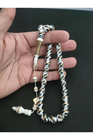 İskeçeli Cemil Usta Eseri Mineli Ve Gümüş Sarmal Deve Kemiği Sertifikalı 7778