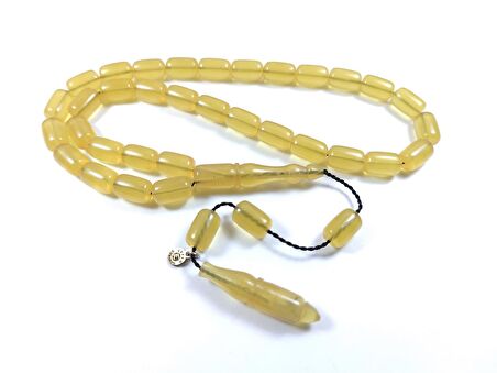 Muhammed Tacir Usta İşi İmzalı Mühürlü Rengin Zirvesi Bir Sıkma  Kehribar