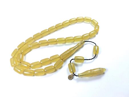 Muhammed Tacir Usta İşi İmzalı Mühürlü Rengin Zirvesi Bir Sıkma  Kehribar