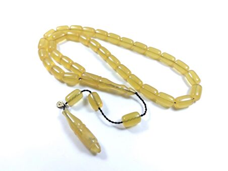 Muhammed Tacir Usta İşi İmzalı Mühürlü Rengin Zirvesi Bir Sıkma  Kehribar