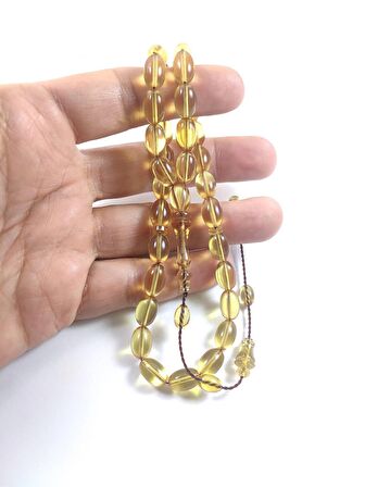 Abdullah Başkale Usta İşi Sikkeli Zar Kehribar Şeffaf Sistemli