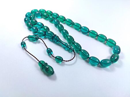 Abdullah Başkale Usta İşi Sikkeli Zar Kehribar Yeşil Sistemli