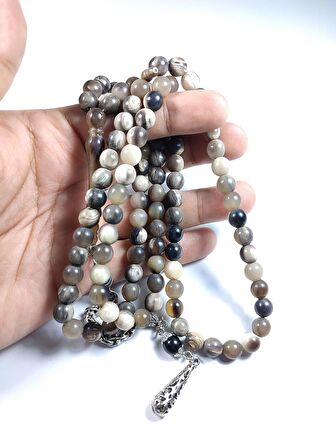 Gümüş Kaplama Püskül Kombinli Bufalo Namaz Tesbihi