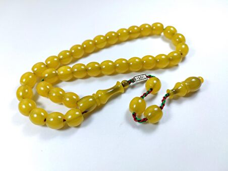 Zeyzun  İmzalı (İmzası Gümüştür) Sıkma Kehribar Beyzi Kesim