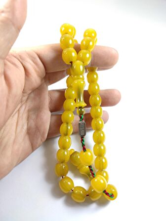 Zeyzun  İmzalı (İmzası Gümüştür) Sıkma Kehribar Beyzi Kesim