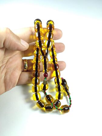  Mahmud Zeyzun İmzalı (İmzası Gümüştür) Sıkma Kehribar Model No:2216