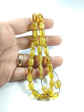 Erkan Çubukçu Usta İşi İmzalı Mühürlü Rengin Zirvesi Bir Sıkma Kehribar Model 2271