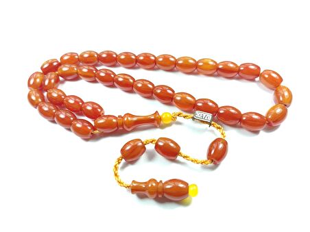 Mahmud Zeyzun Usta İşi İmzalı (İmzası Gümüştür) Sıkma Kehribar Model 2323