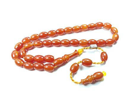 Mahmud Zeyzun Usta İşi İmzalı (İmzası Gümüştür) Sıkma Kehribar Model 2323