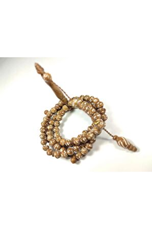 Mustafa Uysal Usta Eseri Kalem İşlemeli Kuka Namaz Tesbihi Sertifikalı 4543