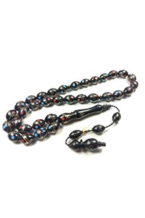 Mustafa Uysal Usta Eseri Gümüş Çakım Mineli İnci Siyahı Kuka Sertifikalı 4548