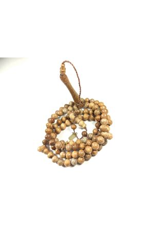 Mustafa Uysal Usta Eseri İmzalı Kay Tule Ağacı Namaz Tesbihi Sertifikalı 4674