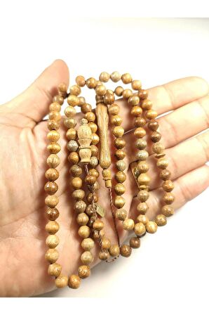 Mustafa Uysal Usta Eseri İmzalı Kay Tule Ağacı Namaz Tesbihi Sertifikalı 4674