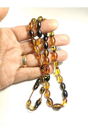 Furkan Gül Usta Eseri Rengin Zirvesi Sıkma Kehribar Sertifikalı 4773