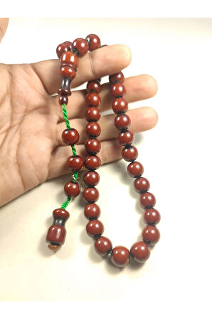 Muhammed Dabbas Usta Eseri İmzalı Antik Model Osmanlı Torunu Sıkma Kehribar Sertifikalı 5416