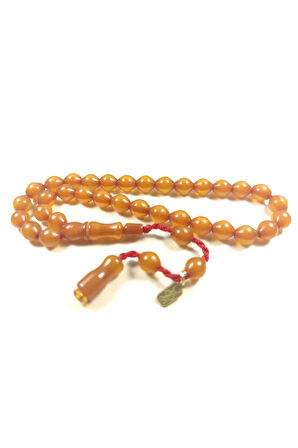 Muhammed Dabbas Usta Eseri İmzalı Antik Model Bilek Boy Sıkma Kehribar Sertifikalı 5419