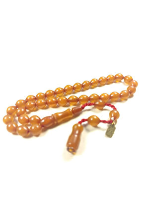 Muhammed Dabbas Usta Eseri İmzalı Antik Model Bilek Boy Sıkma Kehribar Sertifikalı 5419