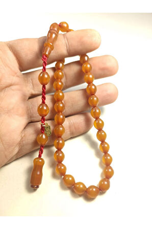 Muhammed Dabbas Usta Eseri İmzalı Antik Model Bilek Boy Sıkma Kehribar Sertifikalı 5419