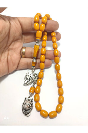 Şevket Alkan Usta Eseri 925 Ayar Gümüş Nakkaş  Sıkma Kehribar Sertifikalı 6268