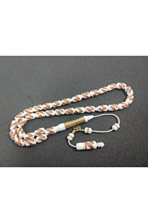 İskeçeli Cemil Usta Eseri Mineli ve Gümüş Sarmal Naturel  Deve Kemiği Sertifikalı 6359