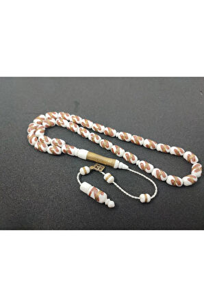 İskeçeli Cemil Usta Eseri Mineli ve Gümüş Sarmal Naturel  Deve Kemiği Sertifikalı 6359