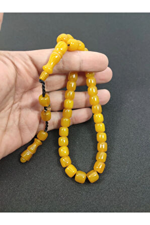 Muhammed Dabbas Usta Eseri İmzalı 2 Kat Cilalı Sıkma Kehribar Sertifikalı 6382