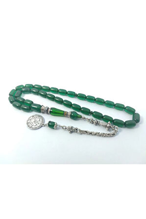 Şevket Alkan Usta Eseri 925 Ayar Gümüş Nakkaş Ateş-i Kehribar Sertifikalı 6395