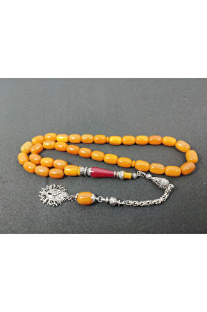 Şevket Alkan Usta Eseri 925 Ayar Gümüş Nakkaş Sıkma Kehribar Sertifikalı 6402