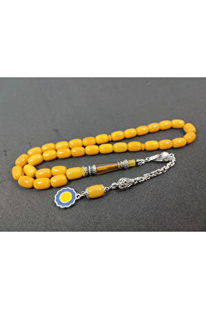 Şevket Alkan Usta Eseri 925 Ayar Gümüş Nakkaş Sıkma Kehribar Sertifikalı 6403