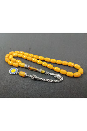 Şevket Alkan Usta Eseri 925 Ayar Gümüş Nakkaş Sıkma Kehribar Sertifikalı 6403