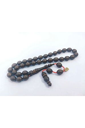 Mustafa Uysal Usta Eseri İri Boy Kuru Torna El İşi Şimşir Ağacı Tesbih Sertifikalı 6455