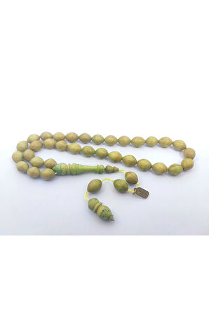 Mustafa Uysal Usta Eseri İri Boy Kuru Torna El İşi Şimşir Ağacı Tesbih Sertifikalı 6458