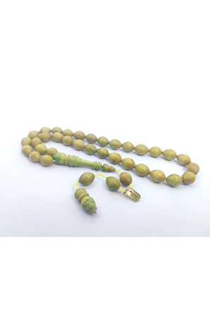 Mustafa Uysal Usta Eseri İri Boy Kuru Torna El İşi Şimşir Ağacı Tesbih Sertifikalı 6458