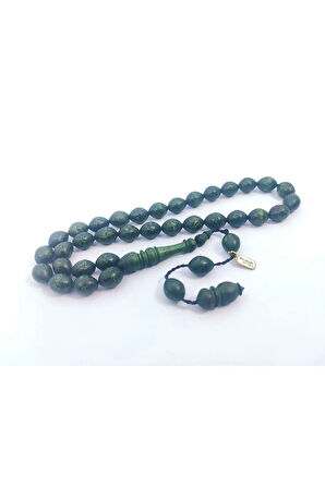 Mustafa Uysal Usta Eseri İri Boy Kuru Torna El İşi Şimşir Ağacı Tesbih Sertifikalı 6461